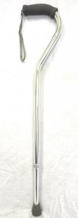 CareQuip Straight Handle Walking Stick Colour Silver