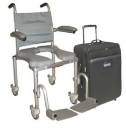 Multichair 4000TX - Roll-in shower / commode chair; portable with carrying case