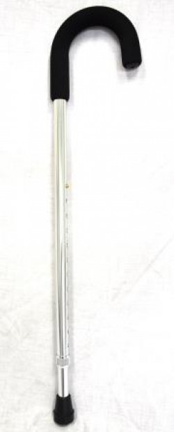 CareQuip Crook Handle Walking Stick Colour Silver