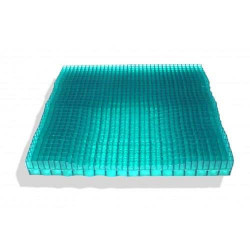 Equagel cushion with out cover showing the green gel grid pattern