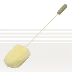 Short thick grey handle long flexi white rod and lambswool pad