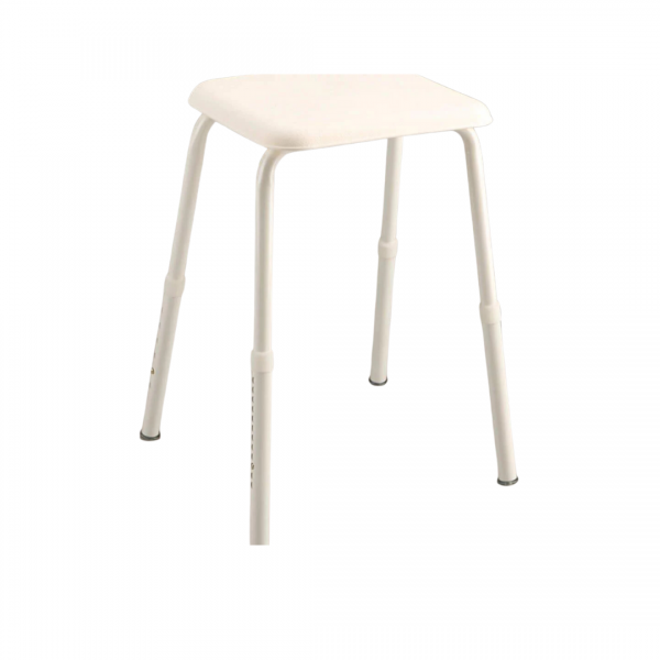 Shower Stool without Arms Zinc Treated Adjustable Height Legs Bathroom Everyday Living Aids