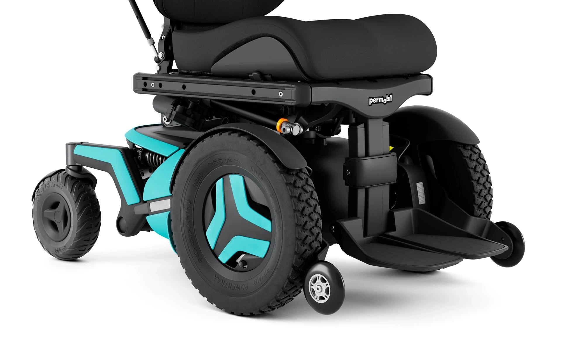 Strength and stability Power meets performance on the new F5 Corpus power wheelchair with a blazing 10 km/h top speed and upgraded ComfortRide Pro suspension. All-wheel independent, fully adjustable, oil dampened shocks provide the ultimate in ride comfort while helping to reduce vibrations that can transfer from terrain up to user. Experience enhanced vibration reduction driving in all seat positions, including an unprecedented 14&rdquo; ActiveHeight seat elevation.  Climb and reach higher with increased obstacle negotiation, exceptional motor torque and enhanced stability allowing up to 45&deg; of ActiveReach forward tilt functionality. Standard performance options include aggressive tread tires, caster mud guard protection and 3 premium metallic colours.